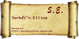 Serbán Ellina névjegykártya